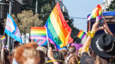 Pride parade flags 